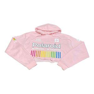 Polaroid Large Womens‎ Pink Cropped Hoodie
